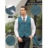 COOFANDY Men’s Casual Business Vests Lightweight Waistcoat Slim Fit Suit Vest(Peacock Blue)