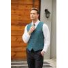 COOFANDY Men’s Casual Business Vests Lightweight Waistcoat Slim Fit Suit Vest(Peacock Blue)