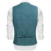 COOFANDY Men’s Casual Business Vests Lightweight Waistcoat Slim Fit Suit Vest(Peacock Blue)