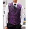 COOFANDY Men’s Casual Business Vests Lightweight Waistcoat Slim Fit Suit Vest(Purple)