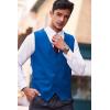 COOFANDY Men’s Casual Business Vests Lightweight Waistcoat Slim Fit Suit Vest(Royal Blue)
