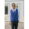 COOFANDY Men’s Casual Business Vests Lightweight Waistcoat Slim Fit Suit Vest(Royal Blue)