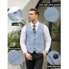 COOFANDY Men’s Casual Business Vests Lightweight Waistcoat Slim Fit Suit Vest(Sky Blue)