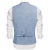COOFANDY Men’s Casual Business Vests Lightweight Waistcoat Slim Fit Suit Vest(Sky Blue)