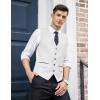 COOFANDY Men’s Casual Business Vests Lightweight Waistcoat Slim Fit Suit Vest(White)