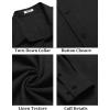 COOFANDY Men’s Casual Button Down Shirt Long Sleeve Untucked Chambray Shirt Wrinkle Free Dress Shirts(Black Onyx)