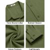 COOFANDY Men’s Casual Button Down Shirt Long Sleeve Untucked Chambray Shirt Wrinkle Free Dress Shirts(Chive)