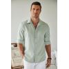 COOFANDY Men’s Casual Button Down Shirt Long Sleeve Untucked Chambray Shirt Wrinkle Free Dress Shirts(Sage Green)