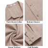 COOFANDY Men’s Casual Button Down Shirt Long Sleeve Untucked Chambray Shirt Wrinkle Free Dress Shirts(Sesame)