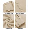 COOFANDY Men’s Casual Button Down Shirt Long Sleeve Untucked Chambray Shirt Wrinkle Free Dress Shirts(Shortbread)