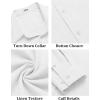 COOFANDY Men’s Casual Button Down Shirt Long Sleeve Untucked Chambray Shirt Wrinkle Free Dress Shirts(White)