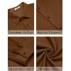 COOFANDY Mens Casual Button Down Shirt Long Sleeve Wrinkle Free Shirts Stretch Dress Shirt(Brown)