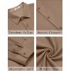 COOFANDY Mens Casual Button Down Shirt Long Sleeve Wrinkle Free Shirts Stretch Dress Shirt(Khaki)