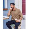 COOFANDY Mens Casual Button Down Shirt Long Sleeve Wrinkle Free Shirts Stretch Dress Shirt(Khaki)