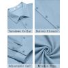 COOFANDY Mens Casual Button Down Shirt Long Sleeve Wrinkle Free Shirts Stretch Dress Shirt(Light Blue)