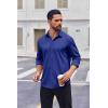 COOFANDY Mens Casual Button Down Shirt Long Sleeve Wrinkle Free Shirts Stretch Dress Shirt(Royal Blue)