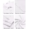 COOFANDY Mens Casual Button Down Shirt Long Sleeve Wrinkle Free Shirts Stretch Dress Shirt(White)