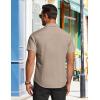 COOFANDY Mens Casual Button Down Shirts Lightweight Short Sleeve Shirts(Khaki)