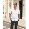 COOFANDY Mens Casual Button Down Shirts Lightweight Short Sleeve Shirts(White)