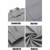 COOFANDY Men’s Casual Button Down Shirts Long Sleeve Untucked Shirts Regular Fit Linen Shirt(Light Grey)