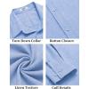 COOFANDY Mens Casual Button Down Shirts Long Sleeve Untucked Shirts for Men Stretch Dress Shirt(Andromeda Blue)