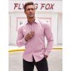 COOFANDY Mens Casual Button Down Shirts Long Sleeve Untucked Shirts for Men Stretch Dress Shirt(Light Pink)