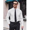 COOFANDY Mens Casual Button Down Shirts Long Sleeve Untucked Shirts for Men Stretch Dress Shirt(White)