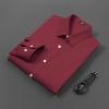 COOFANDY Mens Casual Button Down Shirts Long Sleeve Untucked Shirts for Men Stretch Dress Shirt(Wine Red)