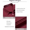 COOFANDY Mens Casual Button Down Shirts Long Sleeve Untucked Shirts for Men Stretch Dress Shirt(Wine Red)