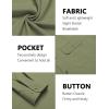 COOFANDY Mens Casual Button Down Shirts Long Sleeve Wrinkle-Free Shirt Lightweight Shirt Jacket(Army Green)