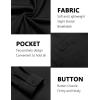 COOFANDY Mens Casual Button Down Shirts Long Sleeve Wrinkle-Free Shirt Lightweight Shirt Jacket(Black)