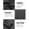 COOFANDY Mens Casual Button Down Shirts Long Sleeve Wrinkle-Free Shirt Lightweight Shirt Jacket(Dark Gray)