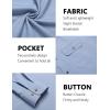 COOFANDY Mens Casual Button Down Shirts Long Sleeve Wrinkle-Free Shirt Lightweight Shirt Jacket(Light Blue)