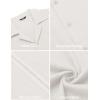 COOFANDY Men’s Casual Button Down Shirts Short Sleeve Summer Beach Shirt Fashion Textured Shirts with Pocket(A – White)