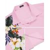 COOFANDY Men’s Casual Button Down Shirts Short Sleeve Summer Beach Shirt Fashion Textured Shirts with Pocket(Pink – Floral)