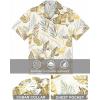 COOFANDY Men’s Casual Button Down Shirts Short Sleeve Summer Beach Shirt Fashion Textured Shirts with Pocket(W- Palm Leaf)