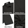 COOFANDY Men’s Casual Button Down Shirts Short Sleeve Summer Untucked Dress Shirts(Black)