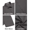 COOFANDY Men’s Casual Button Down Shirts Short Sleeve Summer Untucked Dress Shirts(Dark Grey)