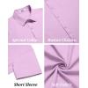 COOFANDY Men’s Casual Button Down Shirts Short Sleeve Summer Untucked Dress Shirts(Lavender)