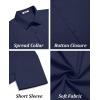 COOFANDY Men’s Casual Button Down Shirts Short Sleeve Summer Untucked Dress Shirts(Navy Blue)