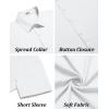 COOFANDY Men’s Casual Button Down Shirts Short Sleeve Summer Untucked Dress Shirts(White)