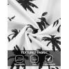 COOFANDY Mens Casual Button Down Shirts Short Sleeve Textured Shirt Summer Beach Shirts for Men(White-coconut Tree)