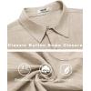 COOFANDY Men’s Casual Button Down Shirts Short Sleeve Textured Summer Beach Shirt(Light Khaki)