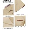 COOFANDY Men’s Casual Button Down Shirts Stretch Short Sleeve Business Dress Shirt with Pocket(A – Khaki- No Pocket)