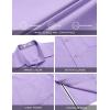 COOFANDY Men’s Casual Button Down Shirts Stretch Short Sleeve Business Dress Shirt with Pocket(Light Purple)