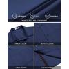 COOFANDY Men’s Casual Button Down Shirts Stretch Short Sleeve Business Dress Shirt with Pocket(Navy Blue)