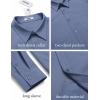 COOFANDY Mens Casual Button Down Work Shirts Untucked Long Sleeve Woven Shirt with Pockets(Blue)