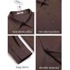 COOFANDY Mens Casual Button Down Work Shirts Untucked Long Sleeve Woven Shirt with Pockets(Brown)