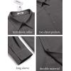 COOFANDY Mens Casual Button Down Work Shirts Untucked Long Sleeve Woven Shirt with Pockets(Dark Grey)