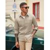 COOFANDY Mens Casual Button Down Work Shirts Untucked Long Sleeve Woven Shirt with Pockets(Elmwood Heather)